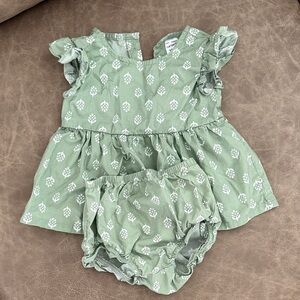 Carter's Mint Green Floral Diaper Cover Set